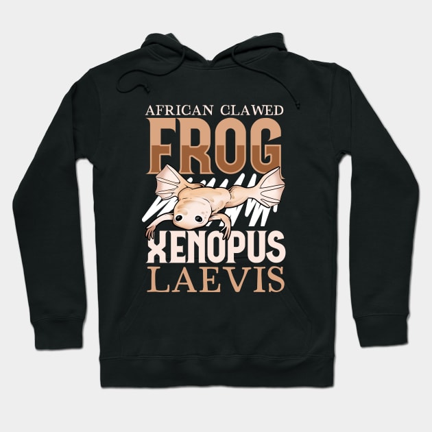 African Clawed Frog Hoodie by Modern Medieval Design